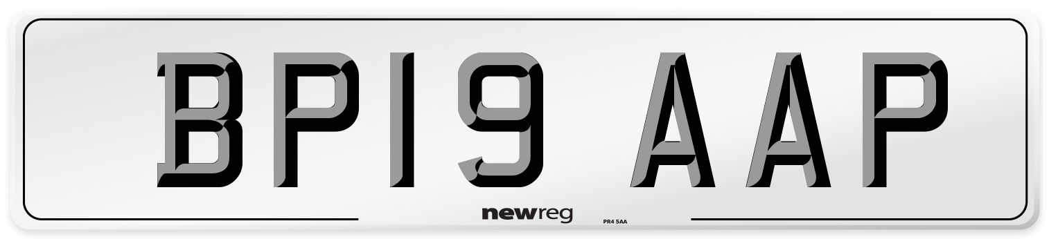 BP19 AAP Number Plate from New Reg